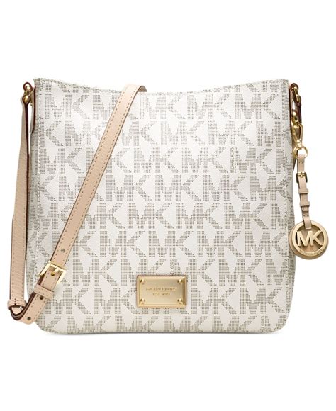 michael kors white messenger bag